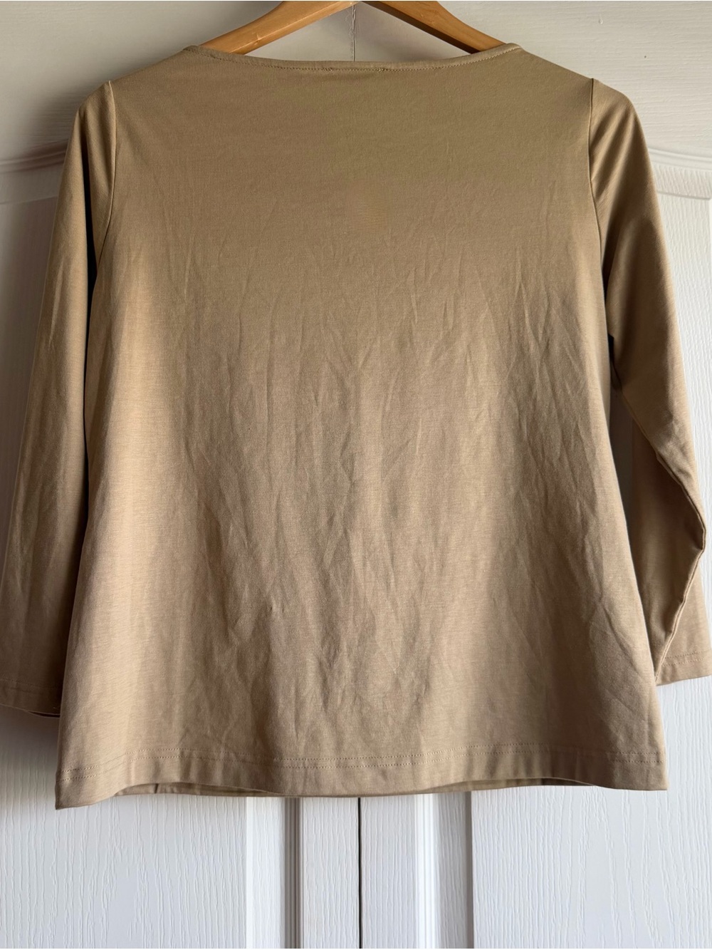 Hinson Wu Gissel 3/4 Sleeve Boat Neck Double Knit Panel Top - Picture 6 of 7